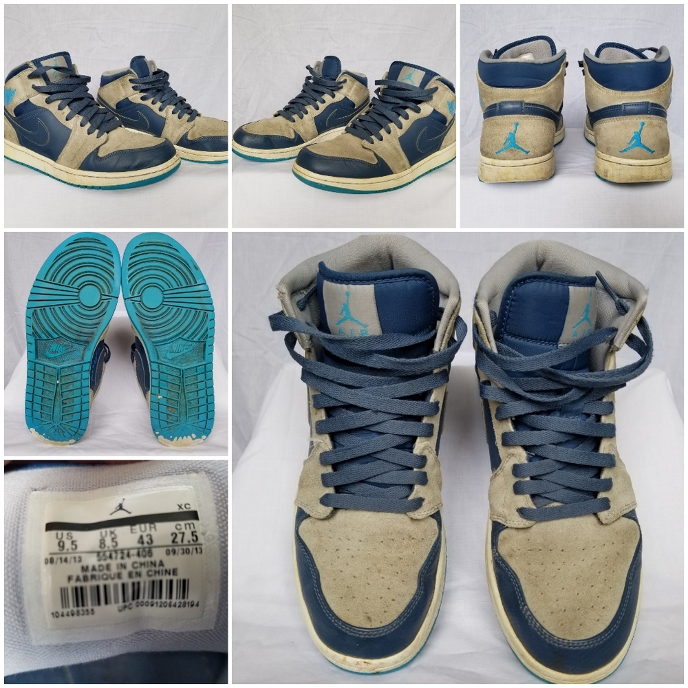Air Jordan 1 Mid Dark Powder Blue